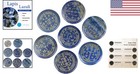 Healing Lapis Lazuli Stones Set  Engraved Archangel Symbols For Reiki Therapy