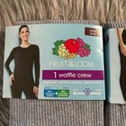 Fruit Of The Loom Thermal Set Womens Size Small Gray Waffle Crew Shirt Pants New