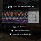 Mechanical Keyboard 75 Compact Percent Wired Backlit Hot Swappable Gaming Pc