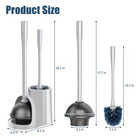 Toilet Brush And Plunger Set With Holder For Bathroom  Bathroom Cleaning Kit 
