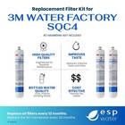3m Water Factory Sqc4   Cuno 4-stage Ro Filter Kit  membrane Sold Separately 