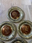 Set Of 10 Brass   Copper Composer Plates Made In England - Vintage Finds