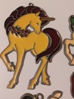 Vintage Lot Of 4 Resin Metal Unicorn Suncatchers  Stained Faux Glass  Euc