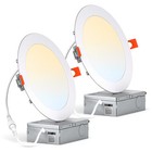 24 Pack 12w Led Recessed Light 6 Inch Ultra-thin Downlight Dimmable Ceiling Lamp