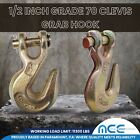 Heavy Duty G70 5 16  3 8  1 2  Tow Chain Clevis Grab Hook For Flatbed Trailer