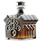 Whiskey Decanter Glass Liquor Decanter Bottle V8 Engine Shaped Collectible Decor