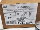 5 Pcs - 3 4  Electrical Conduit Body Type Lr W  Cover   Gasket Alum Threaded Ul