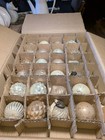 Creative Co-op 72  Taupe cream Embossed Mercury Glass Ornament  23  Garland Nib