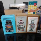 Marching Metal Robot 3 -4  Wind Up Tin Toy Collectible Retro Outer Space Lot 6