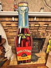 Vintage Original Royal Crown Cola Die Cut Embossed Bottle Sign  Rare     