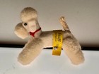 Vintage 1950s Steiff Wool Poodle 1506 With Button Bild Lilli White Dog Germany