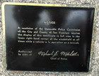 1948-1950 San Francisco Police Dept Sign Plaque Chief Mitchell Taxi Cab Permit