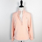 Peter Millar Women s Size Small Golf Half-zip Pullover Sweater In Peach