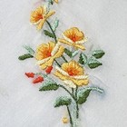 Embroidered Linen Floral Bridesmaid Handkerchief Vintage Cottage Core Granny