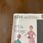 Simplicity Sewing Pattern 8244 Women s Dress Size 6-14 Vintage 1950s Uncut