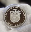 1982 Panama 10 Balboa  Silver Proof Ioc Coin