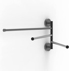 Swivel Towel Rack Wall Mounted Swing Arm Towel Bar Bathroom Black