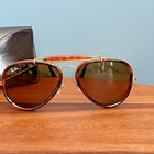 Vintage Ray-ban Aviator Sunglasses 62-14 Tortoiseshell Outdoorsman B l W Case