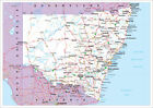New South Wales State Roads Australia Map Of Nsw Wall Chart Print Premium Poster