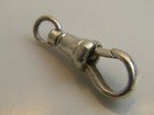 Silver Dog Clip Finding 20mm Long Vintage Style Swivel Top