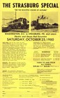 1980 Strasburg Special Rail Excursion Flyer Gg1 Amtrak Nrhs Steam Train