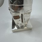 Three Hands Corp  Crome  Painted Head Bookend  Dog 6   