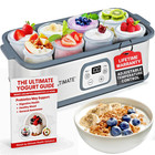 Ultimate Probiotic Yogurt Maker Adjustable Temperature Time Control  8 Jars Open
