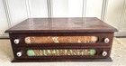 Rare Antique Willimantic  Spool Store Counter  2 Drawer Display Cabinet Walnut