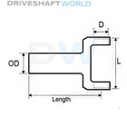 1310 Transmission Slip Yoke  1 176x 27 Spline   Gm Th350 Th700 4l60e   2-3-4911x