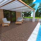 Stone Style 12  Patio Deck Tiles  Diy Module Interlocking Decking Tiles Floor Ti