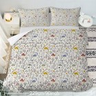 3pcs Soft Mushroom Decoration Pattern Duvet Cover Set Queen Bedroom All Seasons
