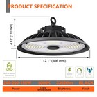 6 Pack 240w Ufo Led High Bay Light  Adjustable Wattage Ac120-277v