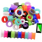 Pair-large Flare Soft Silicone Ear Plugs-ear Gauges-thick Ear Plugs-ear Tunnels