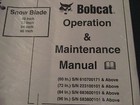 Bobcat Skid Steer Snow Blade Plow Operation   Maintenance Manual 2004 