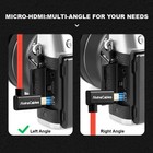 Left Angle Micro Hdmi To Hdmi Cable 8k 60hz 4k 120hz Braided 2 1 For Sony Canon