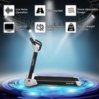 2 25hp Folding Electric Motorized Treadmill W  App Control Speaker For Home Gym