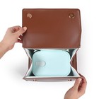 Insulated Lunch Bags - Brown Vegan Leather