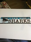 San Jose Sharks Bumper Sticker Vintage Team Logo Bumper Sticker 3 x12  Nhl