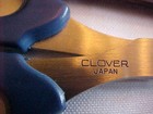 Clover 4 5  Mini Scissors Embroidery Needlework Pointed Tip W sheath Blue Handle