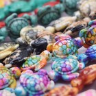 200pcs Vibrant Mixed Color Turtle Beads Bulk Lot For Diy Jewelry Making Crafts