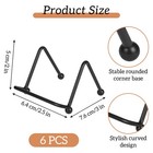 6 Pack 2 5 Inch Small Metal Plate Holder Display Stands  Black Mini Easel Sta   