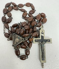 Vintage Lot 14 Rosary Wooden Bead 3 Bracelet 2 Relic And One Seven Decades