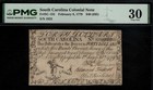 Sc-153     Angel    Pmg Vf30   40  February 8  1779 South Carolina Colonial Note