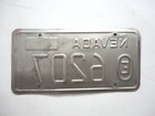1970s Nevada Exempt License Plate 6207