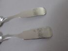 Early American Silversmith  j Guthre  1822-1840  Coin Silver Spoons  set Of 2 