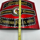 Vtg 1960 s Lot Of 2 - Leinenkugel s Brewing Company Metal Curved Wi Beer Sign