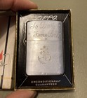 Vintage 1959 Us Navy Zippo Lighter Personalized Used In Box Usn