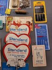 Vintage Sewing Lot Snaps Hooks And Eyes Buttons Needles Pins Safety Pins