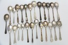 25x Sugar Shell Spoon Flatware Silverplate Lot Vintage Craft Reuse Repurpose