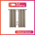 Nicetown Taupe Blackout Curtains For Office 42  Wide X 63  Long 2 Panels
